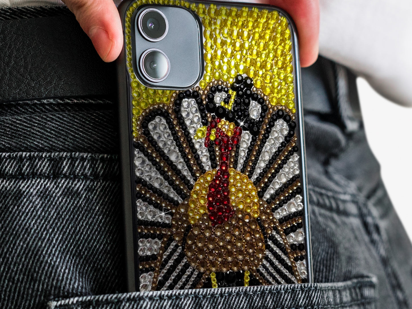 Thanksgiving Turkey Bling Phone Case