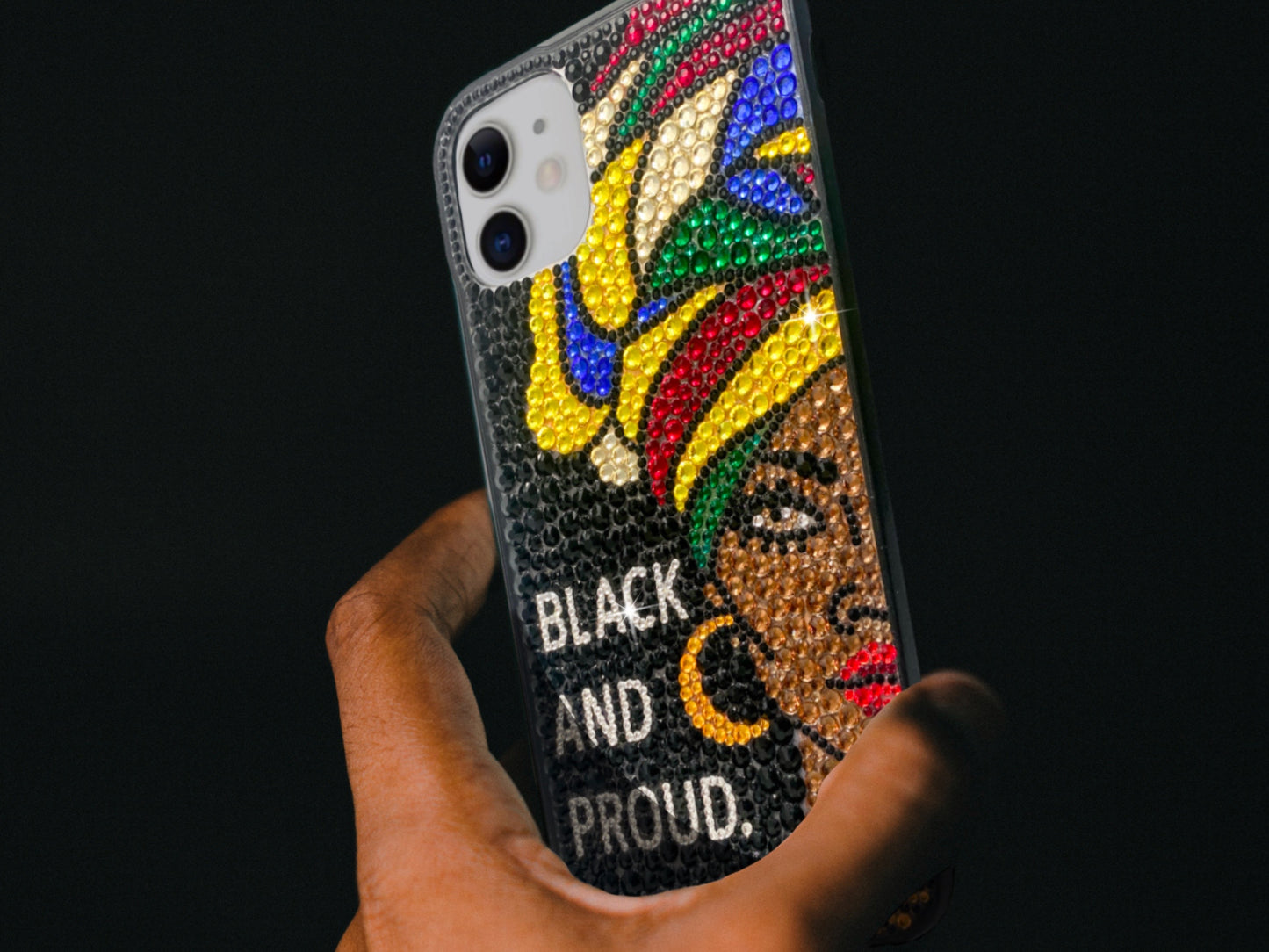 Black and Proud Bling Phone Case