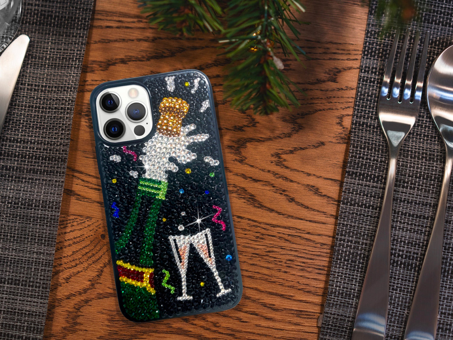 Champagne Bottle Bling Phone Case