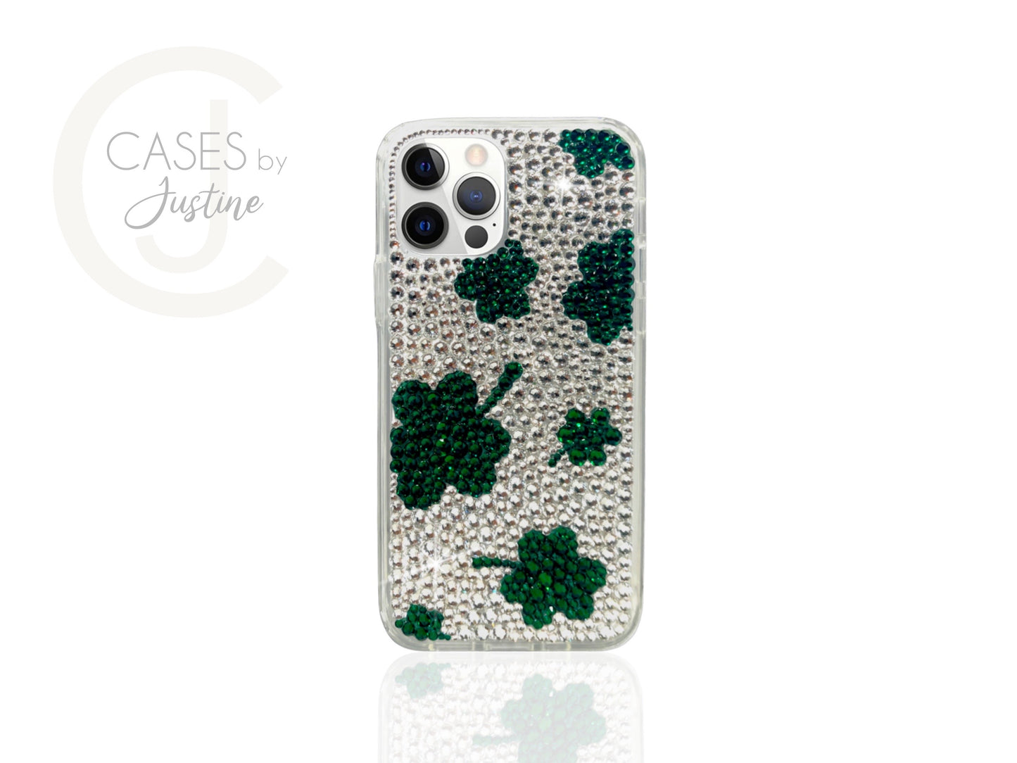 Falling Shamrocks Bling Phone Case