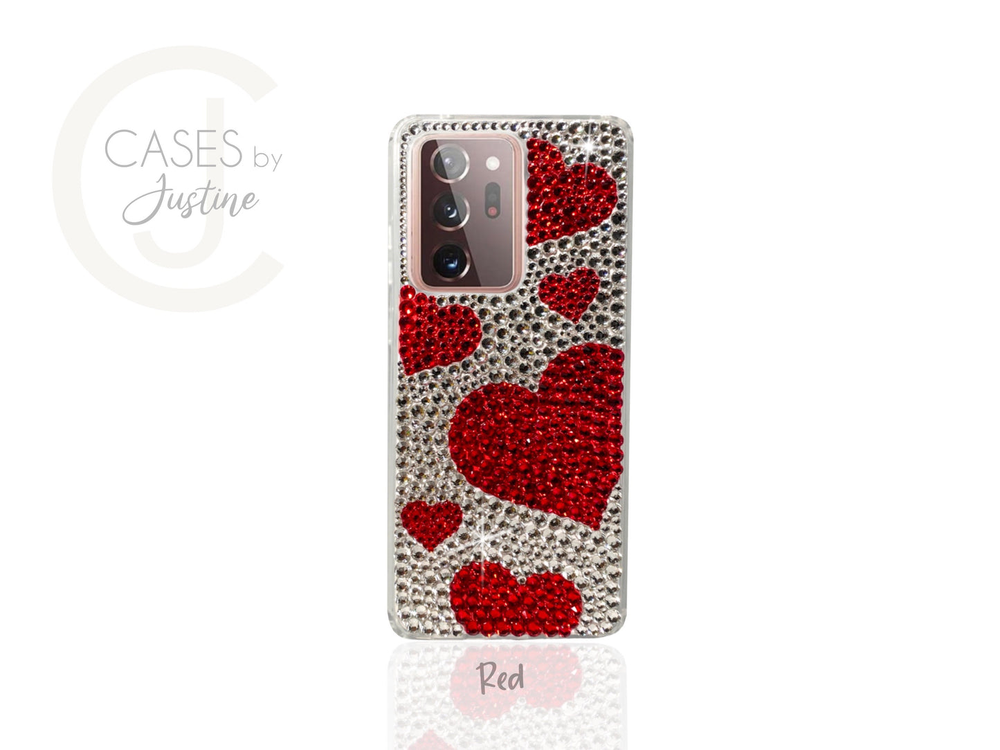 Hearts Bling Phone Case for Samsung Devices