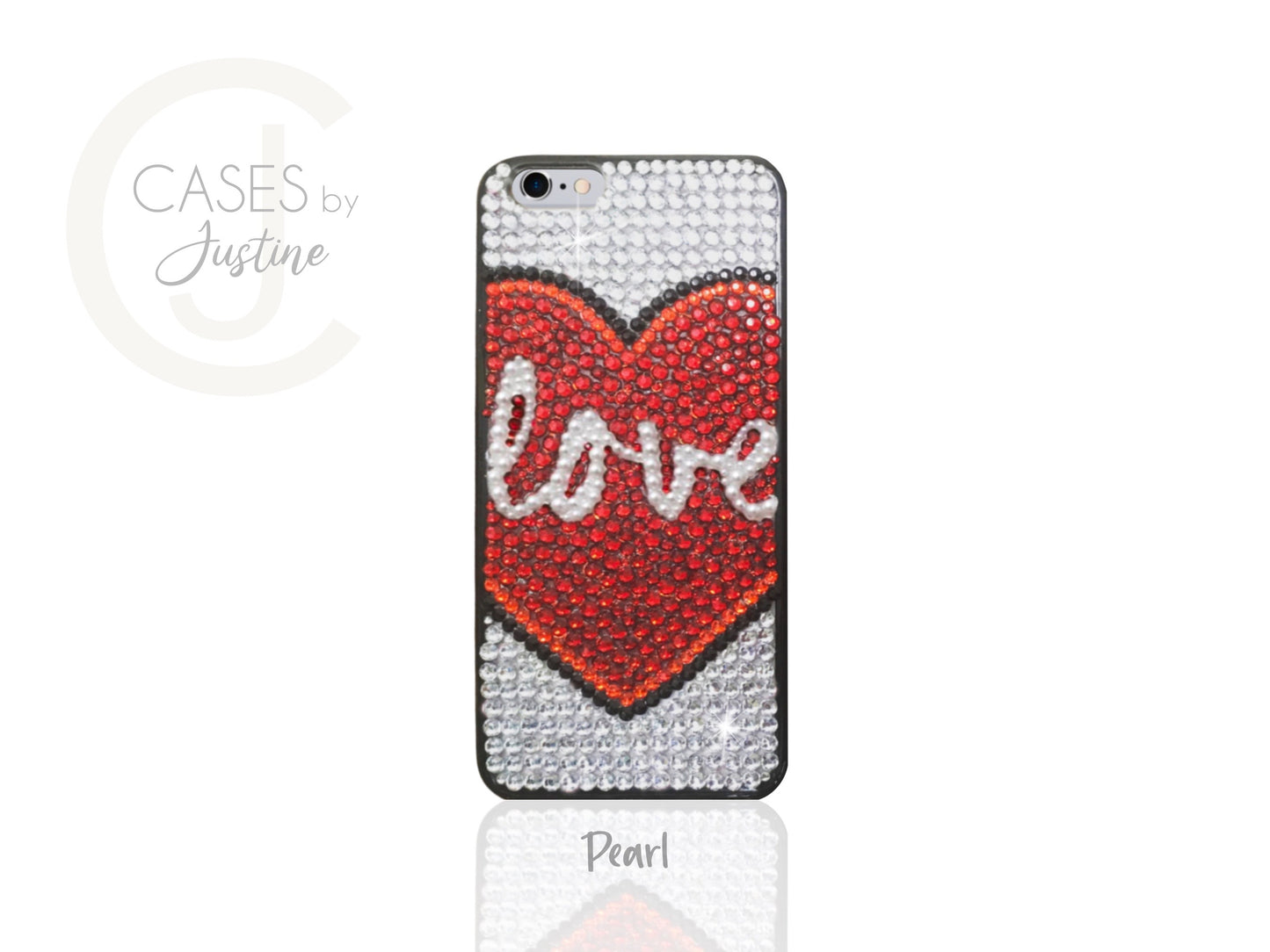 Heart with Love Bling Phone Case