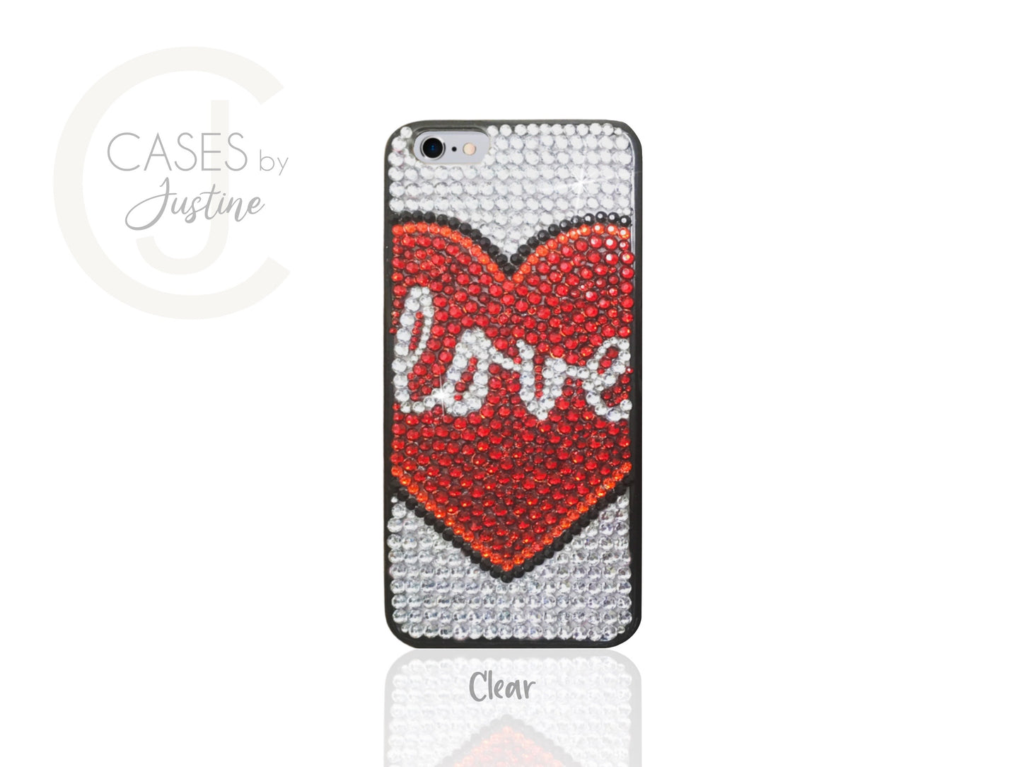 Heart with Love Bling Phone Case