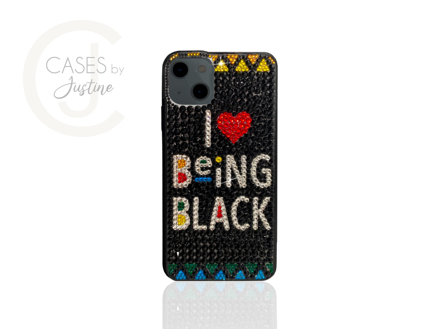 I Love Being Black Bling Phone Case
