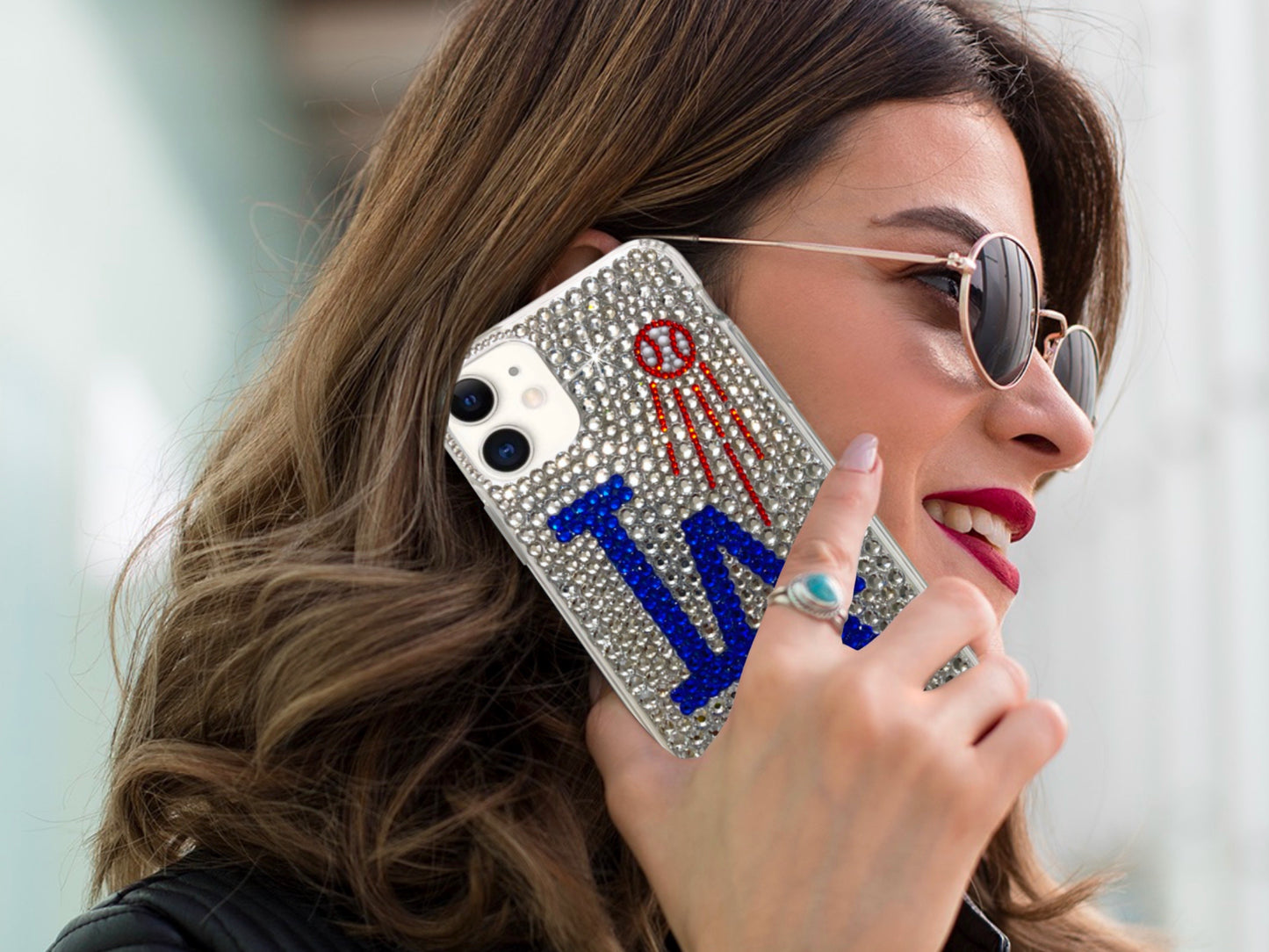 The LA Dodgers Bling Phone Case