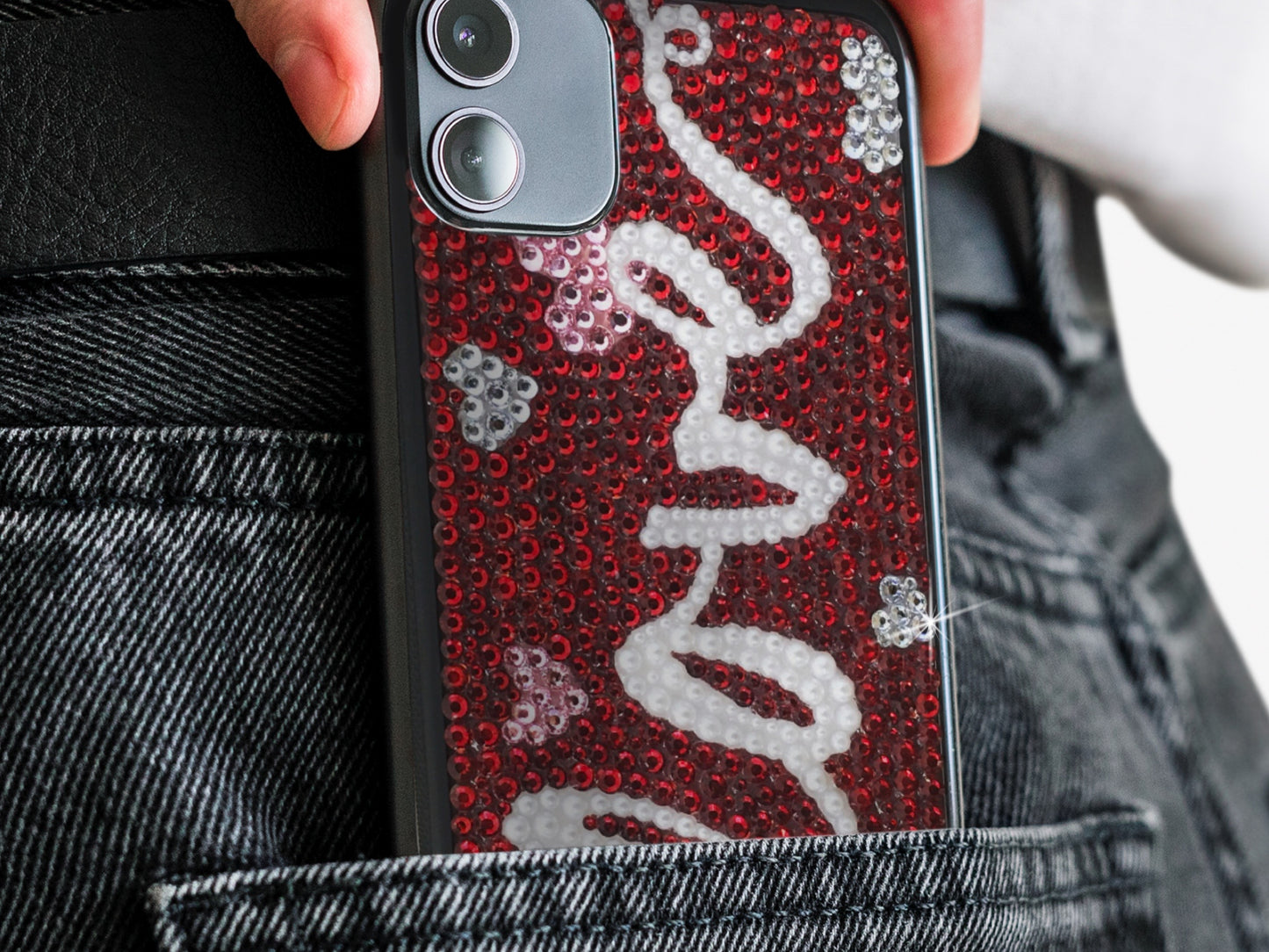 Love (Sideways) Bling Phone Case