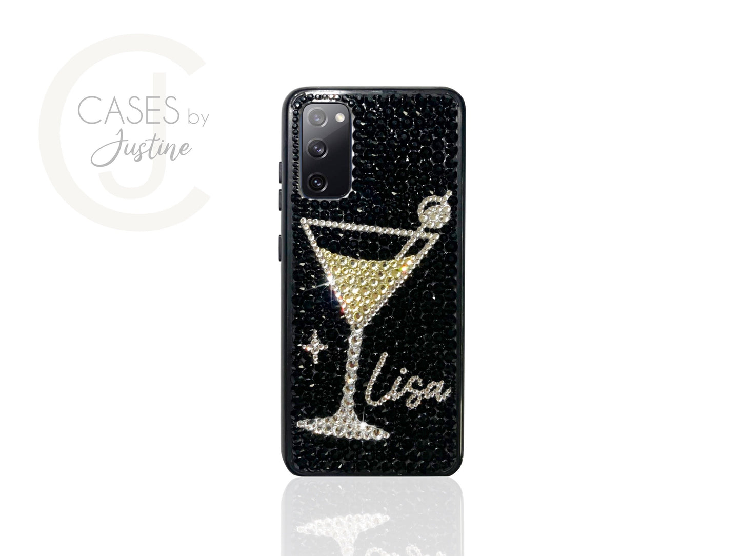 Martini Glass Bling Phone Case
