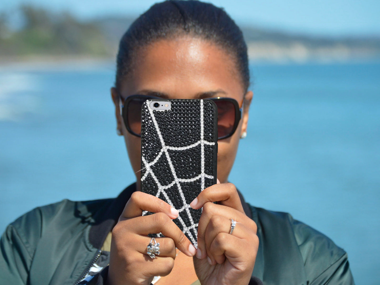 Spiderweb Bling Phone Case