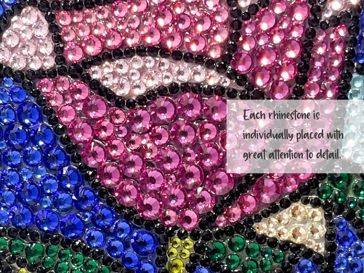 Stained Glass Rose Bling Phone Case