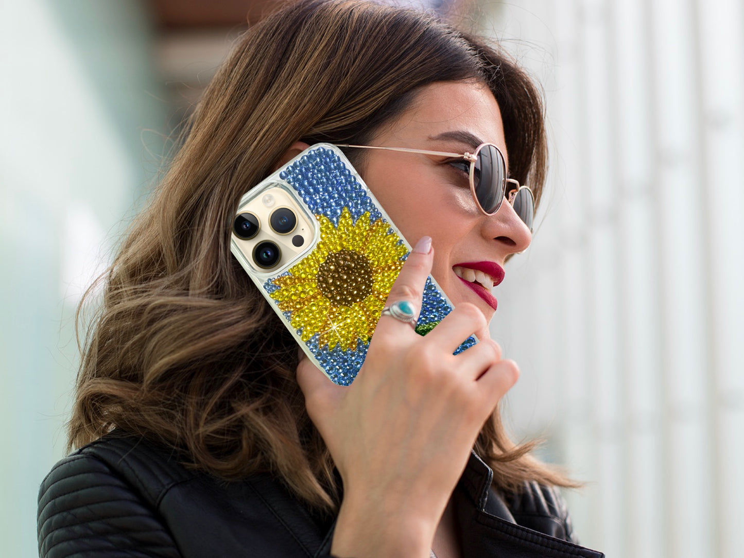 Sunflower Bling Phone Case