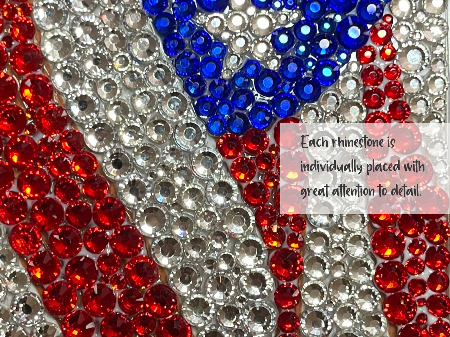 Waving American Flag Bling Phone Case