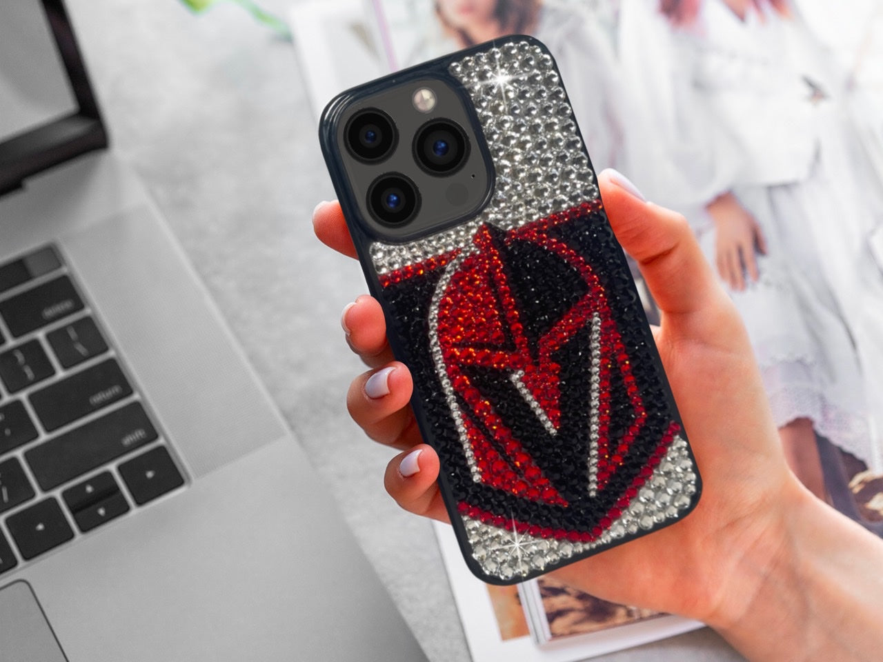 The Las Vegas Golden Knights Bling Phone Case for iPhones