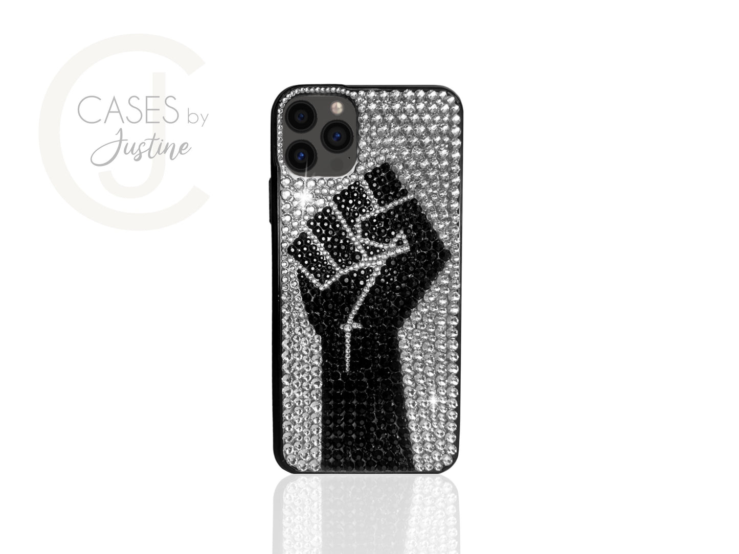 Black Fist Bling Phone Case