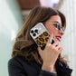 Black and White Leopard Print Bling Phone Case