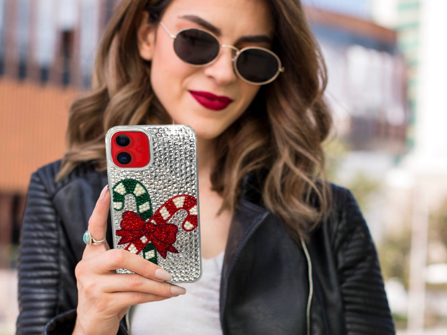 Candy Canes Bling Phone Case