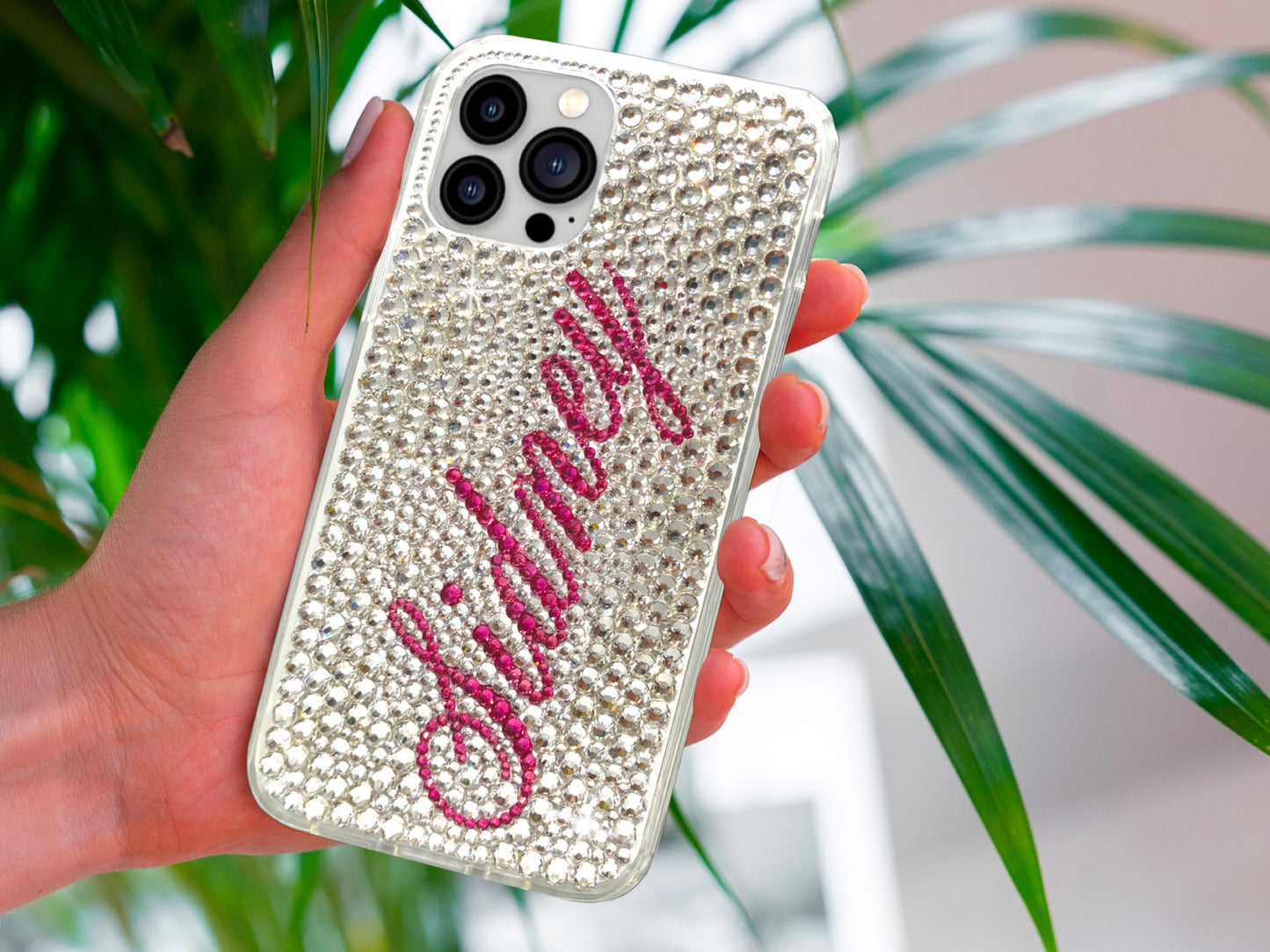 Custom Name (Aerolite Script Font) Bling Phone Case for Samsung Devices