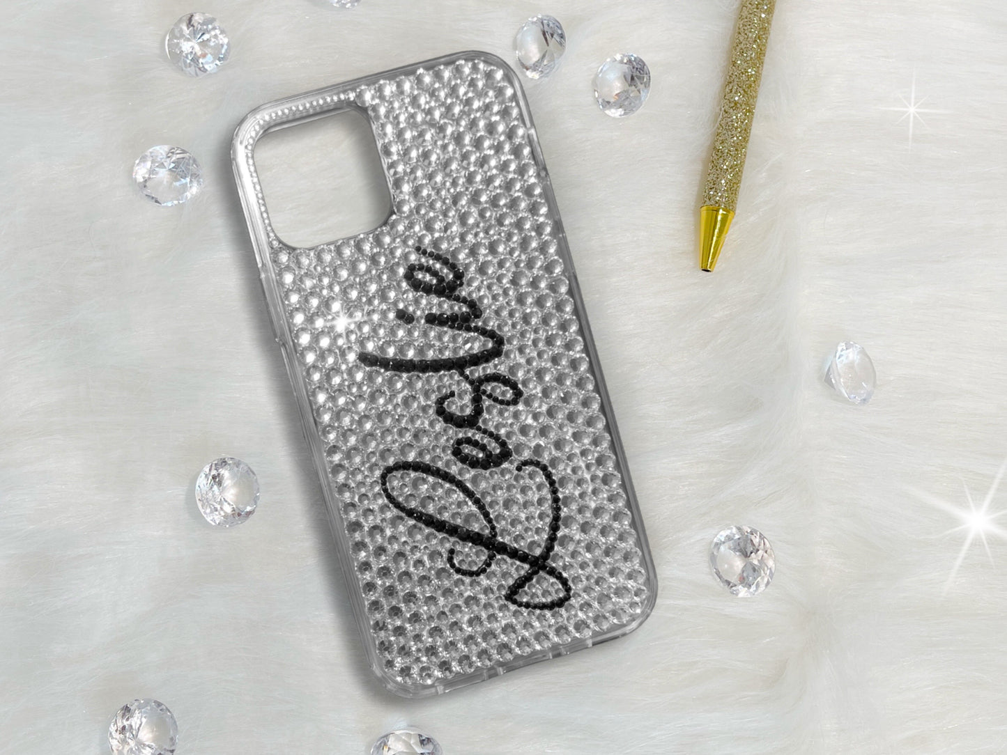 Custom Name (Loving You Font) Bling Phone Case for Samsung Devices
