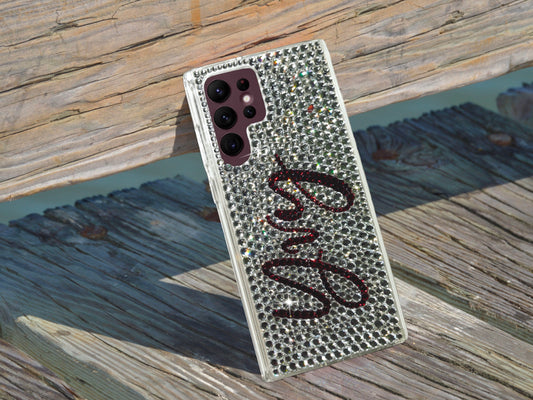 Custom Name (Loving You Font) Bling Phone Case for Samsung Devices