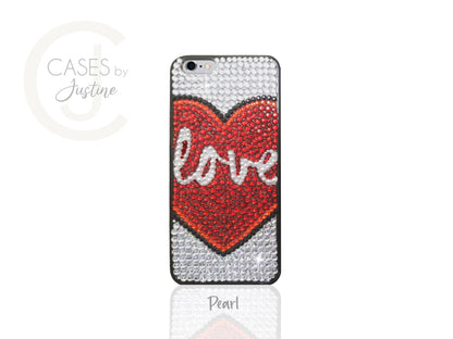 Heart with Love Bling Phone Case