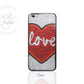 Heart with Love Bling Phone Case