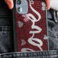 Love (Sideways) Bling Phone Case