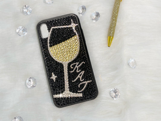 Wine Glass Bling Phone Case